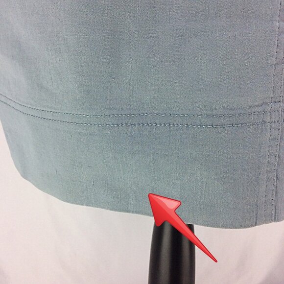 Theory Short Sleeve Utility Dress Womens Size 8 Eggshell Blue MISSING BELT STAIN - Picture 12 of 14